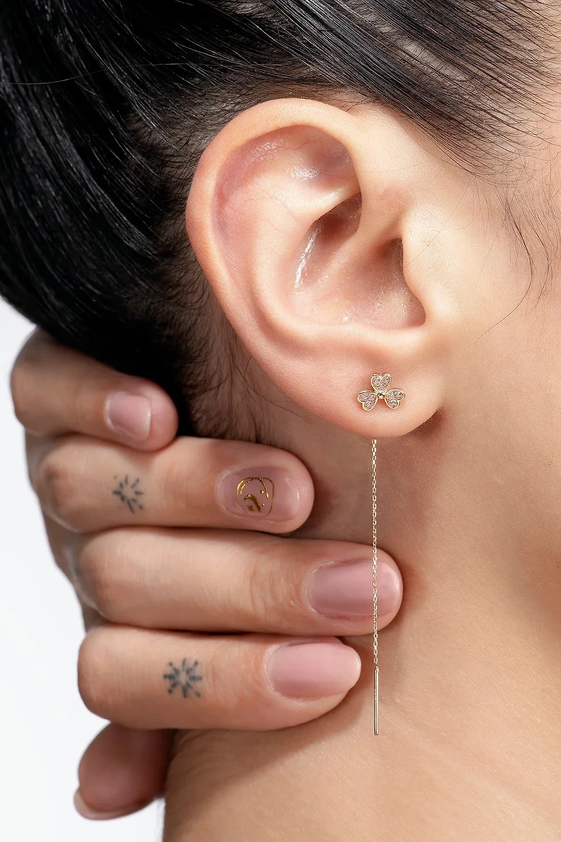 Clover Threader Earring