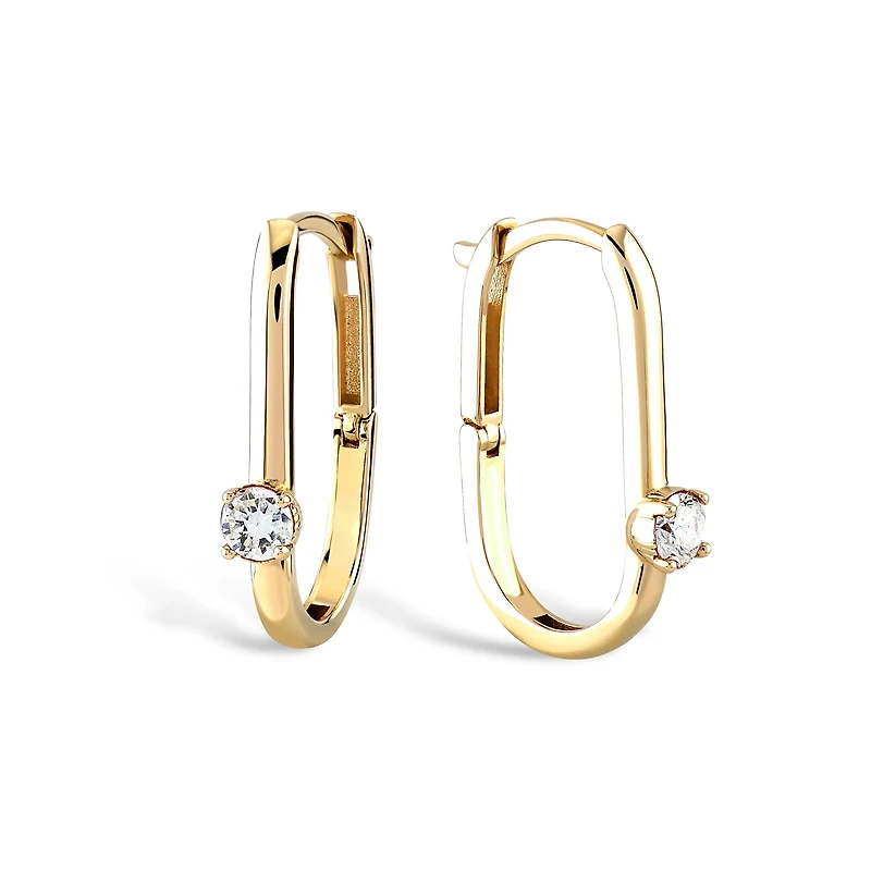 Oval Hoop Earrings