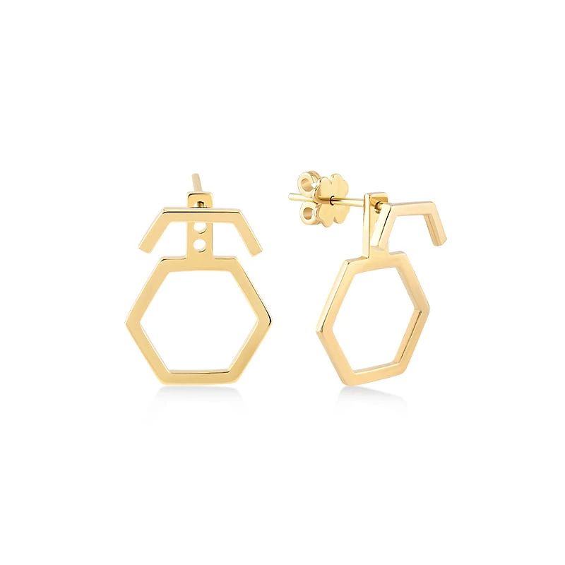 Hexagon Chic Earring