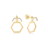 Hexagon Sparkle Earring