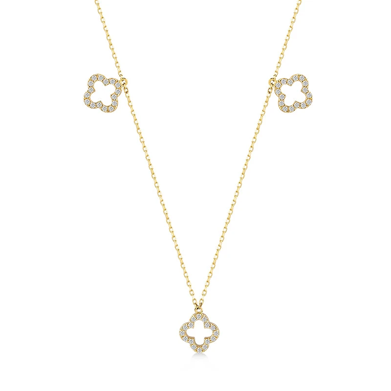 3 Glowing Clover Necklace