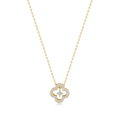 Reverse Clover spark Neckelace