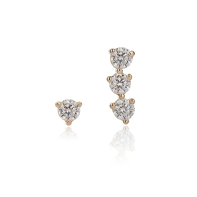 Irregular Diamond Earring Stud