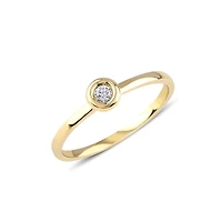 Single Bezel Diamond Ring - 0.10 cts