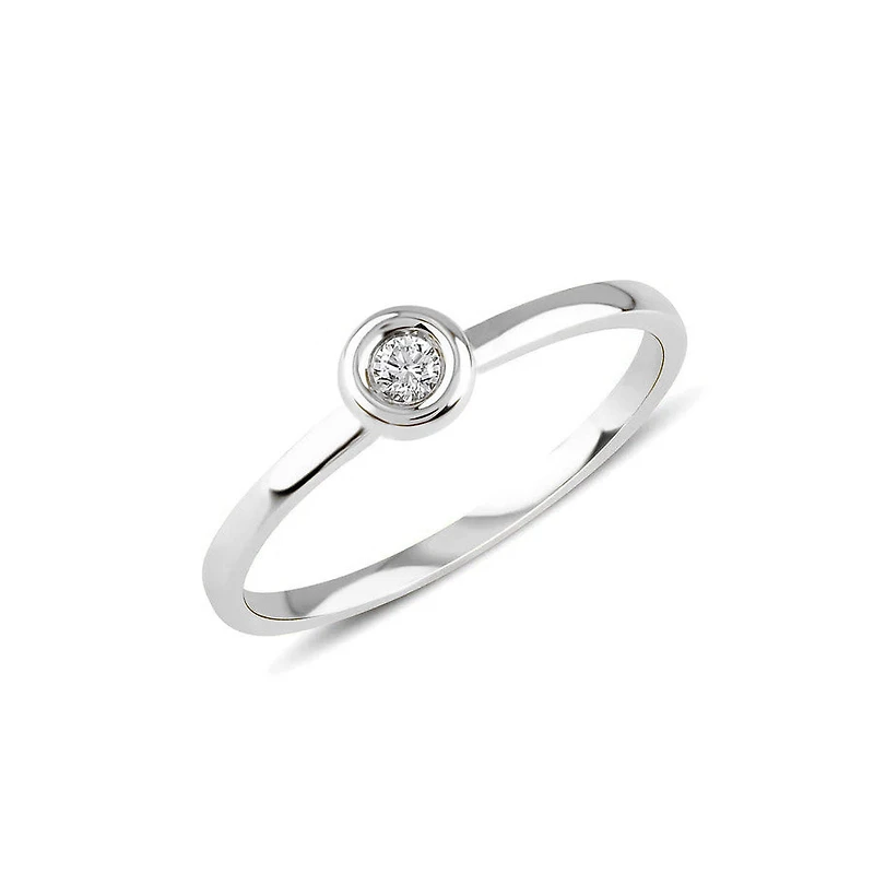 Single Bezel Diamond Ring - 0.10 cts