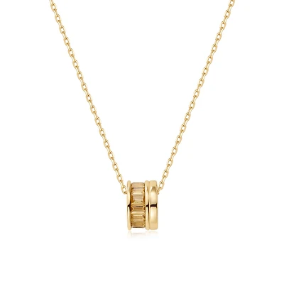 Gemsign Citrine Charm Necklace