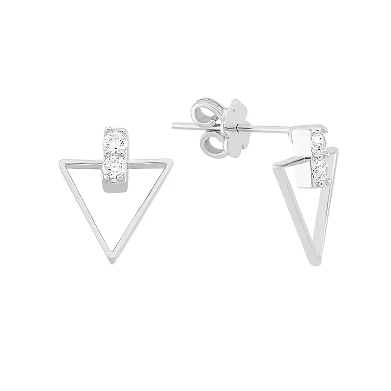 Triangle Diamond Earrings