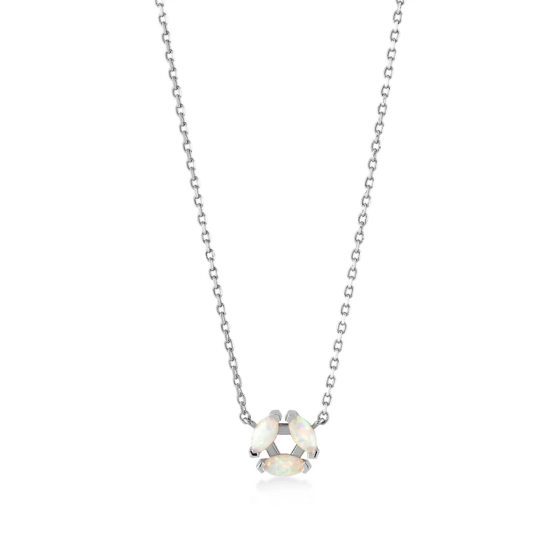 Opal Triangle Necklace