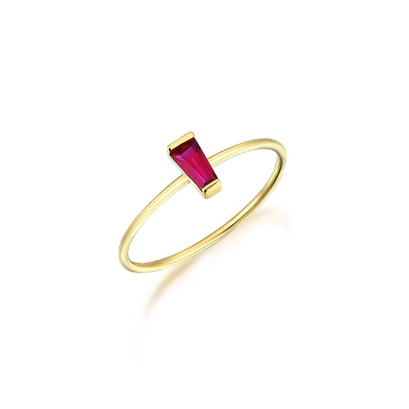 Cross Baguette Ring