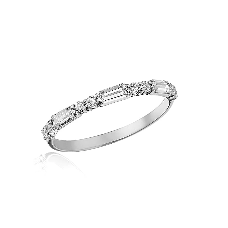 Baguette and Round Ring