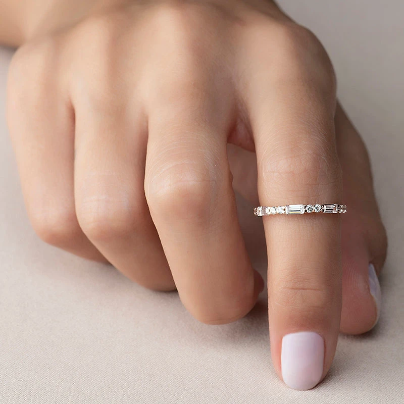Baguette and Round Ring