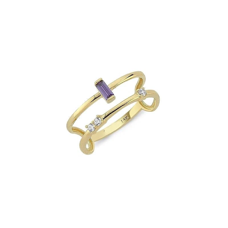 Parallel Baguette Ring