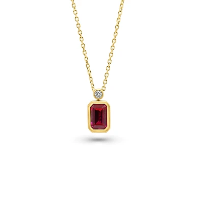 Gold-Framed Jewel Light Necklace
