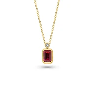 Gold-Framed Jewel Light Necklace