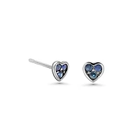Sapphire Heart Stud