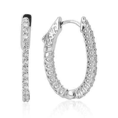 Tennis Hoop Earring Oval