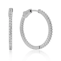 Tennis Hoop Earring - Large