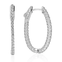 Tennis Hoop Earring Oval - Large