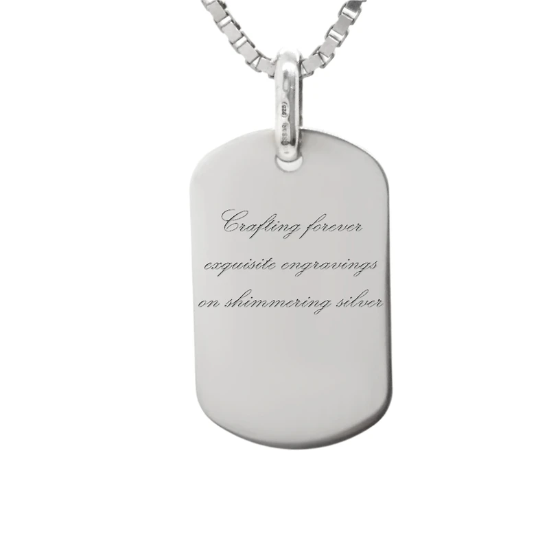 Silver Flat Tag Charm