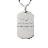 Silver Flat Tag Charm