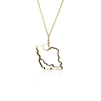 18k Gold Persia Outline Pendant
