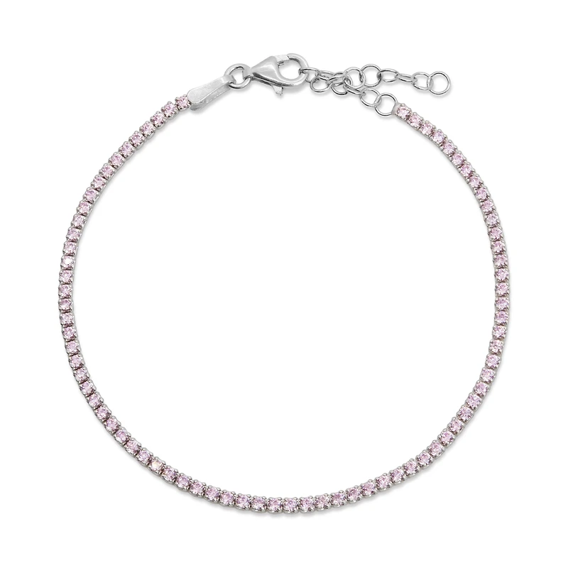 Light Pink Tennis Bracelet