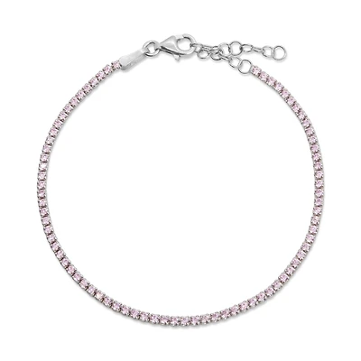 Light Pink Tennis Bracelet
