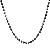 Black Beads Silver Chain