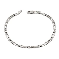 Silver Figaro Bracelet 3mm