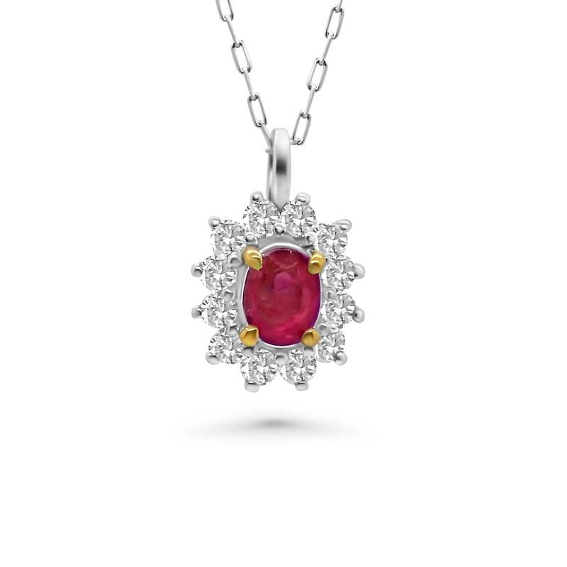 Oval Ruby Pendant
