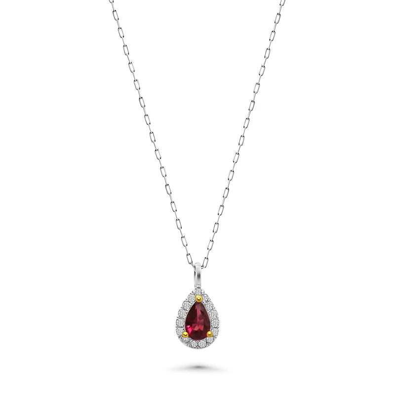 Ruby Drop Pendant