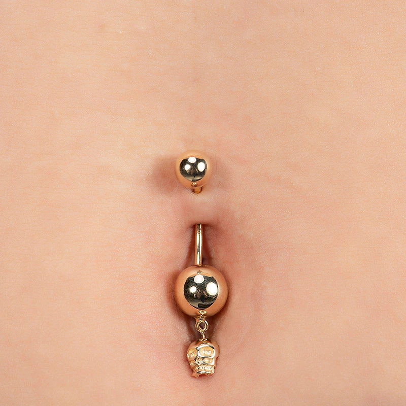Skull Belly Piercing