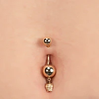 Skull Belly Piercing