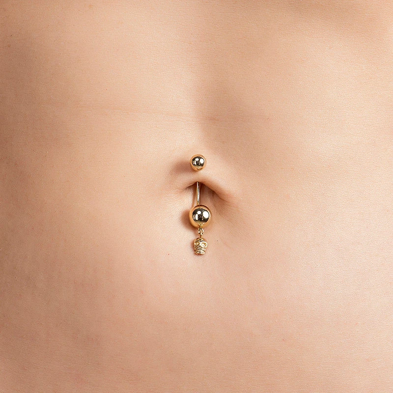 Skull Belly Piercing