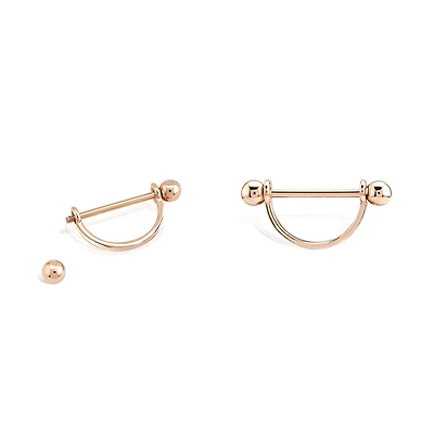 Luxury Curve Nipple Piercing -Single