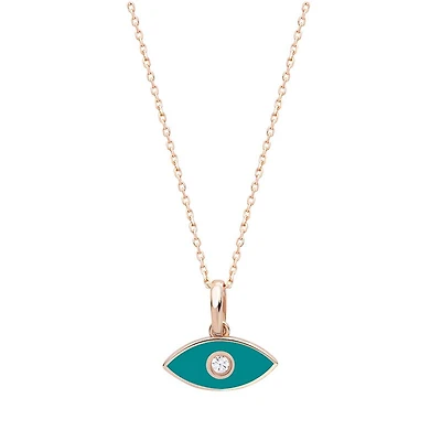Enamel Evil Eye Pendant