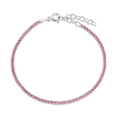 Pink Tennis Bracelet