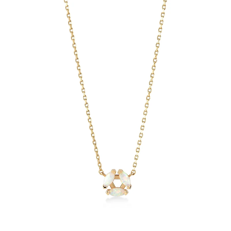 Opal Triangle Necklace