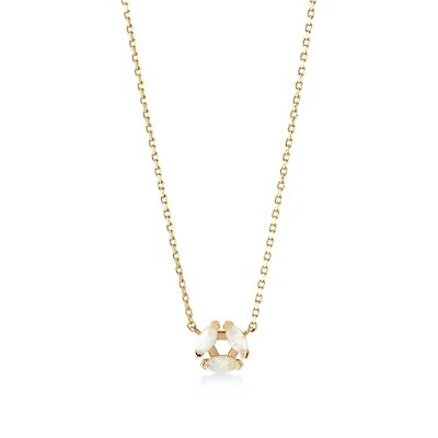 Opal Triangle Necklace