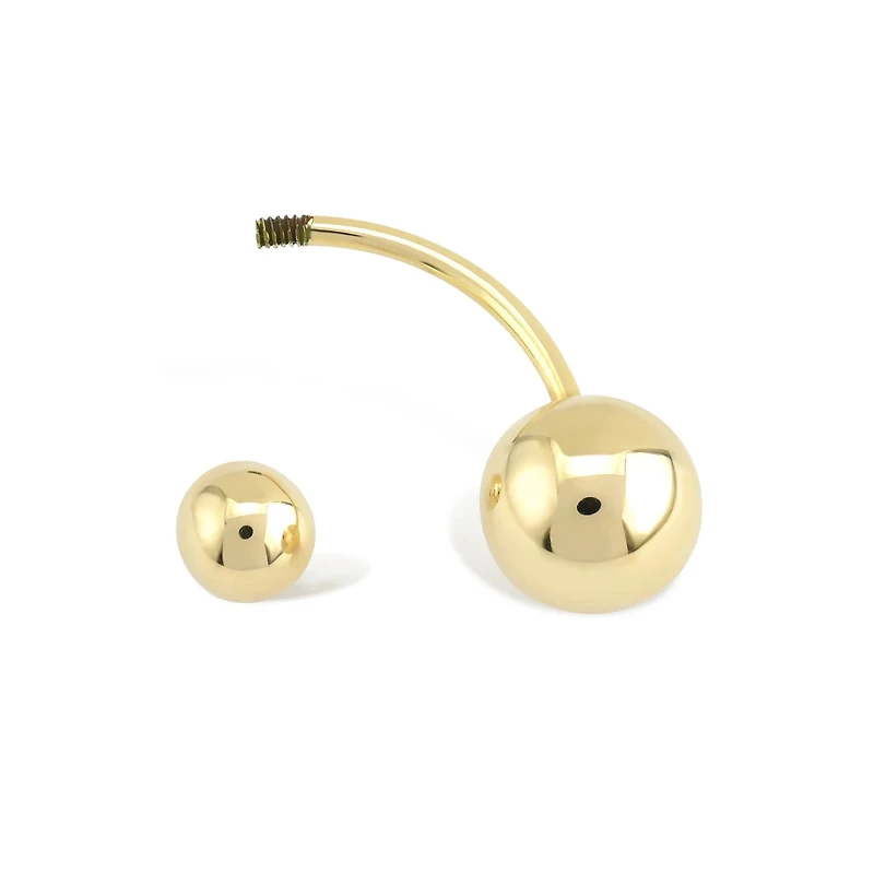 Golden Ball Belly Piercing