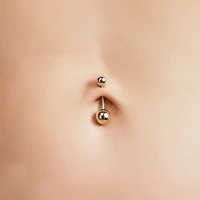 Golden Ball Belly Piercing