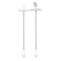 Enamel Cross Single Earrings