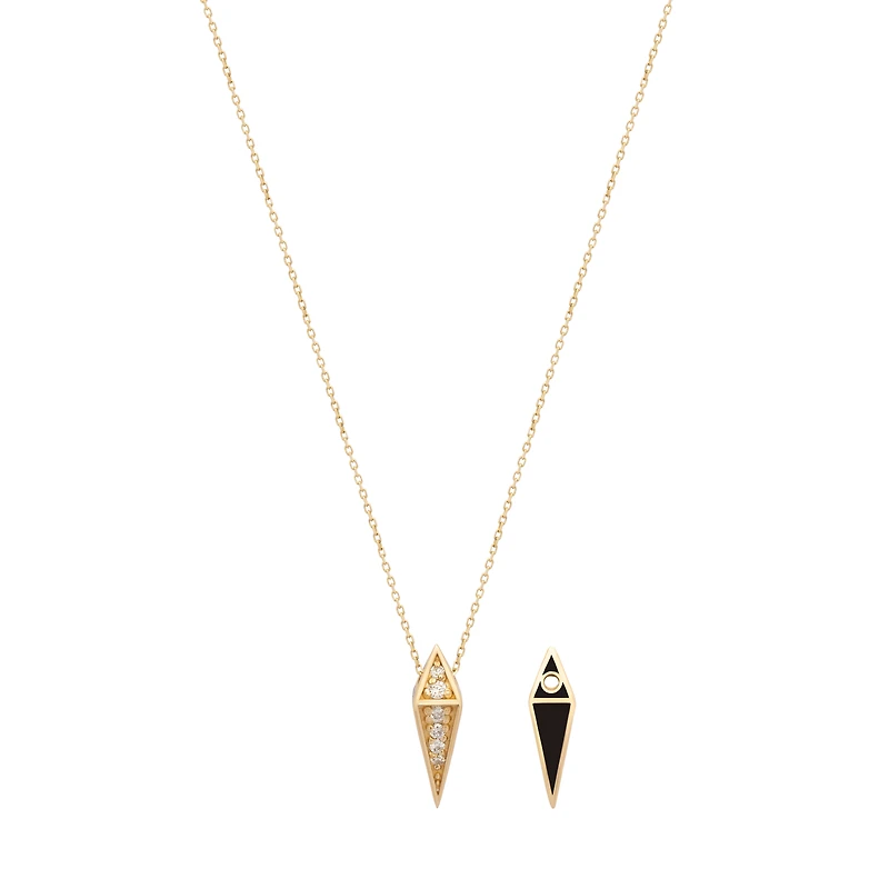 Black Enamel Necklace