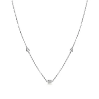 Cube & Diamond Station Necklace