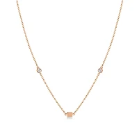 Cube & Diamond Station Necklace