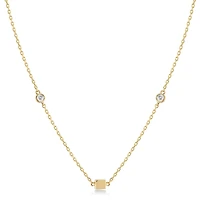 Cube & Diamond Station Necklace