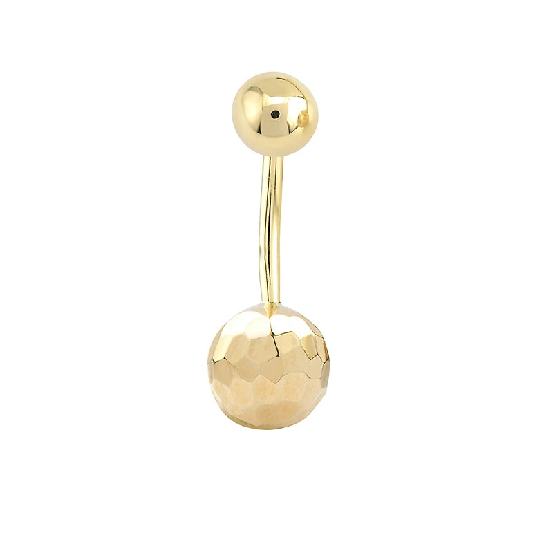 Golden Polygon Ball Piercing -Single