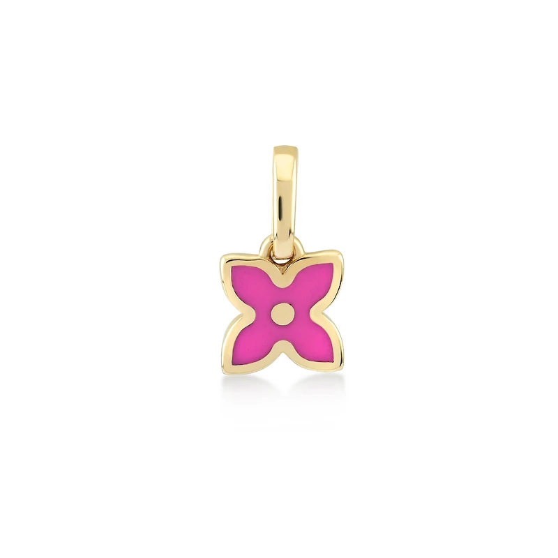 Enameled Flower Pendant