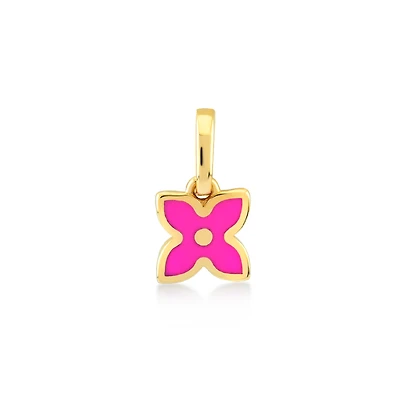 Enameled Flower Pendant