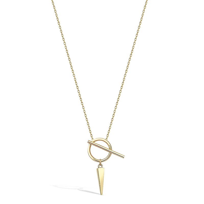 Swinging Spike Hoop Necklace